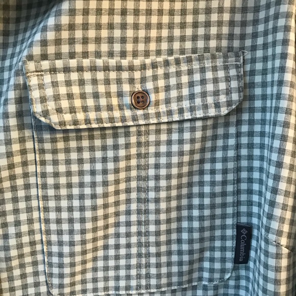 Columbia Green Checked Performance Button-down - Picture 3 of 8